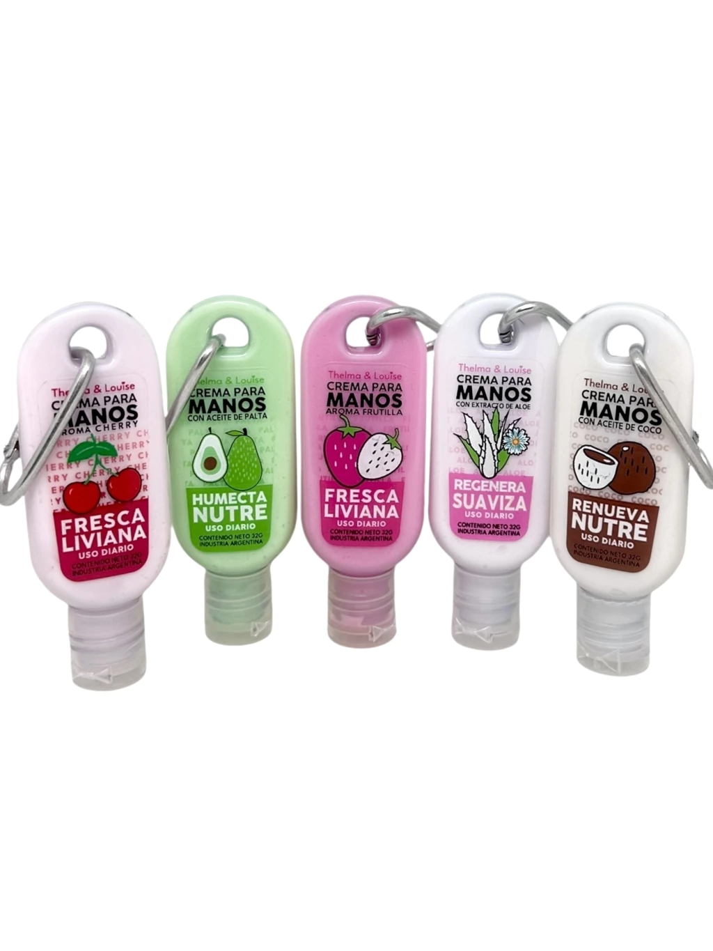 Crema de manos frutales Thelma y Louise llavero